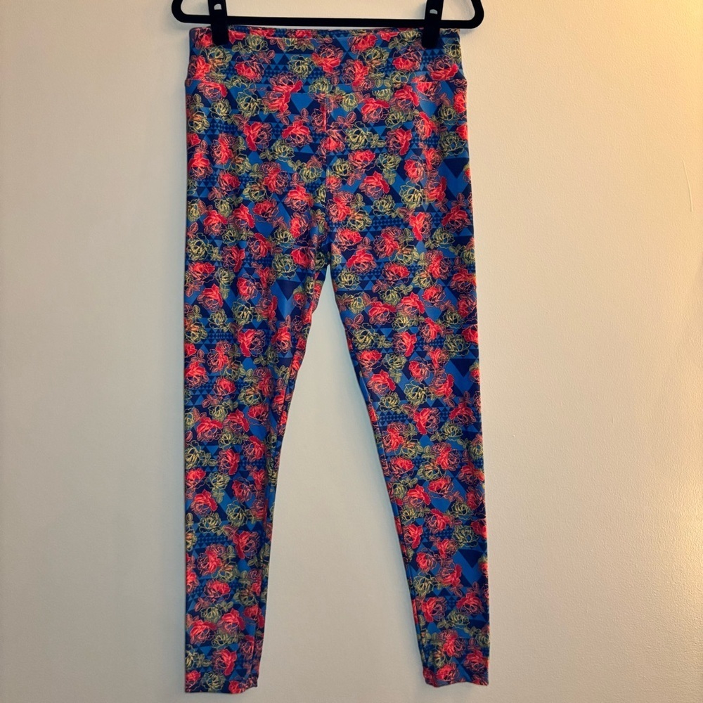 Lularoe Women’s Multicolored Floral Leggings Tall and Curvy